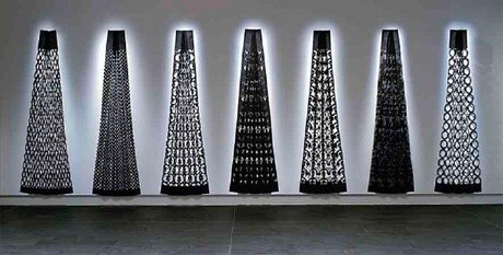 Lonnie Hutchinson Sista7 2003. Black building paper. Collection of Christchurch Art Gallery Te Puna o Waiwhetū 2003