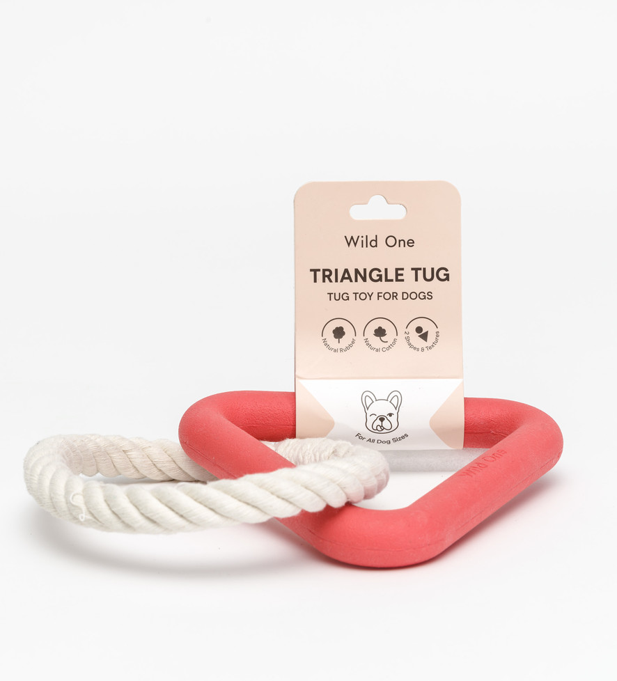 Dog Toy - Triangle Tug (coral) SOLD OUT