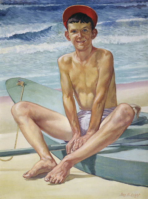 The Green Surf-ski (Portrait of Leon Latta)