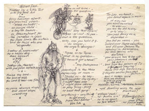 Poem with drawings by Rudolf Gopas. Box 7, Rudolf Gopas Archive, Robert and Barbara Stewart Library and Archive, Christchurch Art Gallery Te Puna o Waiwhetū  